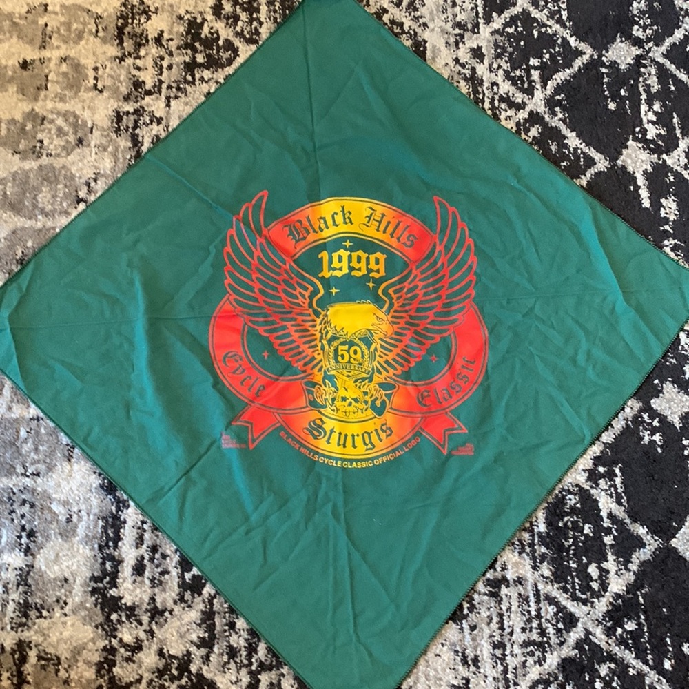 Vintage 1999 Sturgis 50th anniversary motorcycle rally bandanna